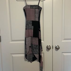 Asymmetrical patchwork dress